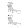 SoBuy OGS48-MIx2 Set de 2 Tumbonas Plegables con Respaldo Reclinable y Parasol