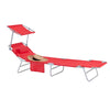 SoBuy OGS48-Rx2 Tumbona Plegable con Respaldo Reclinable y Parasol