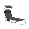 SoBuy OGS48-SCH Tumbona con Respaldo Reclinable y Parasol