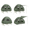 SoBuy OGS61-L-GR Tienda 4 en 1 Práctica para 2 Personas Cama de campaña Litera Verde 193 x 145 x 185 cm