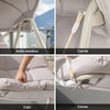 SoBuy OGS62-MI Columpio Jardin Exterior Silla Mecedora Beige
