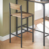 SoBuy OGT03-XL Mesa Alta de Bar y Taburetes x 2 con Respaldos