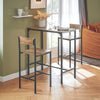 SoBuy OGT03-XL Mesa Alta de Bar y Taburetes x 2 con Respaldos