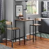 SoBuy OGT27-N Mesa y Taburetes x2 Juego de barra Mesa alta