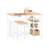 SoBuy OGT51-WN Set de 2 Taburetes y 1 Mesa Estilo Industrial