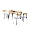 SoBuy OGT52-N Conjunto Mesa Cocina 5 Piezas con 4 Sillas Cómodas para Comedor Balcón