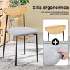 SoBuy OGT52-N Conjunto Mesa Cocina 5 Piezas con 4 Sillas Cómodas para Comedor Balcón