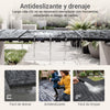 SoBuy SDA14-HG Suelo para Terraza Exterior 15 Piezas Gris 30.5x30.5x2 cm