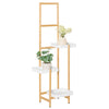 SoBuy STR13-WN Estantería escalera para Plantas de 3 Niveles 31 x 27 x 130 cm