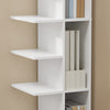 SoBuy STR14-W Estantería de pared de madera blanca mate Librería estrecha con 7 baldas