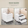 SoBuy FBT157-W Mesilla de Noche con 2 cajones Blanco 40 x 40 x 48 cm