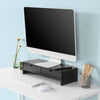 SoBuy BBF02-SCH Soporte para monitor con 2 cajones Negro