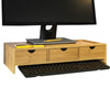 SoBuy BBF03-N Soporte para monitor con 3 cajónes Madera