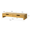 SoBuy BBF04-N Soporte del Monitor Giratorio con 2 cajónes Madera