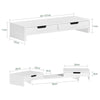 SoBuy BBF04-W Soporte del Monitor Giratorio con 2 cajones Blanco