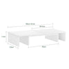 SoBuy BBF08-W Soporte para 2 monitores Ajustable Blanco