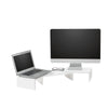 SoBuy BBF08-W Soporte para 2 monitores Ajustable Blanco