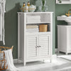 SoBuy BZR13-W Mueble Auxiliar para Baño con 2 estantes y 2 Puertas Blanco