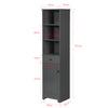 SoBuy BZR17-DG Mueble Columna de Baño con 1 Puerta y 3 Estantes y 1 cajón Gris
