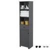 SoBuy BZR17-DG Mueble Columna de Baño con 1 Puerta y 3 Estantes y 1 cajón Gris