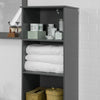 SoBuy BZR17-DG Mueble Columna de Baño con 1 Puerta y 3 Estantes y 1 cajón Gris