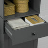 SoBuy BZR17-DG Mueble Columna de Baño con 1 Puerta y 3 Estantes y 1 cajón Gris
