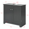 SoBuy BZR18-DG Armario Lavabo con 2 Estantes Gris