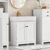 SoBuy BZR18-W Armario Lavabo con 2 Estantes Blanco