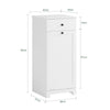 SoBuy BZR21-W Cesto para Ropa Sucia con un cajón Blanco