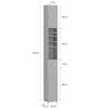 SoBuy BZR34-HG Mueble columna para Baño Armario alto de baño Gris