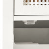 SoBuy BZR36-W Armario Alto de Baño con 1 cajón y 1 Puerta Y 3 Estantes Blanco