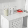 SoBuy BZR39-W Armario para Baño con 1 puerta y 3 estantes Blanco