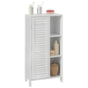SoBuy BZR39-W Armario para Baño con 1 puerta y 3 estantes Blanco