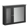 SoBuy BZR55-DGMueble de Pared con Espejo Gris