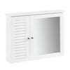 SoBuy BZR55-WMueble de Pared con Espejo Blanco