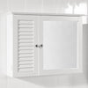 SoBuy BZR55-WMueble de Pared con Espejo Blanco
