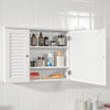 SoBuy BZR55-WMueble de Pared con Espejo Blanco