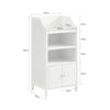 SoBuy BZR56-W Armario para Baño con puertas y 3 estantes Blanco