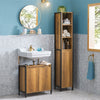 SoBuy BZR63-PF Mueble para debajo del Lavabo 1 Estante y 2 Puertas