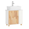 SoBuy BZR75-W Mueble para Debajo del Lavabo Blanco con 2 Estantes y 1 Puerta