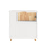 SoBuy BZR75-W Mueble para Debajo del Lavabo Blanco con 2 Estantes y 1 Puerta