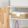SoBuy BZR75-W Mueble para Debajo del Lavabo Blanco con 2 Estantes y 1 Puerta