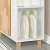 SoBuy BZR75-W Mueble para Debajo del Lavabo Blanco con 2 Estantes y 1 Puerta