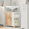 SoBuy BZR75-W Mueble para Debajo del Lavabo Blanco con 2 Estantes y 1 Puerta