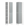 SoBuy BZR76-HG Armario Alto para baño con 6 Compartimientos Abiertos 50 x 30 x 181 cm