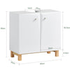 SoBuy BZR92-W Mueble para Debajo del Lavabo con 2 Puertas y Estante