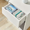 SoBuy FBT109-W Mesita de Noche con cajón y Cesta Blanco