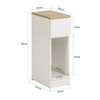 SoBuy FBT111-WN Mesita de Noche con 1 cajón Blanco y Madera
