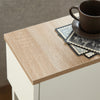 SoBuy FBT111-WN Mesita de Noche con 1 cajón Blanco y Madera