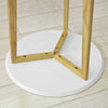 SoBuy FBT52-WN Mesa Auxiliar con 2 Estantes Blanco y Madera